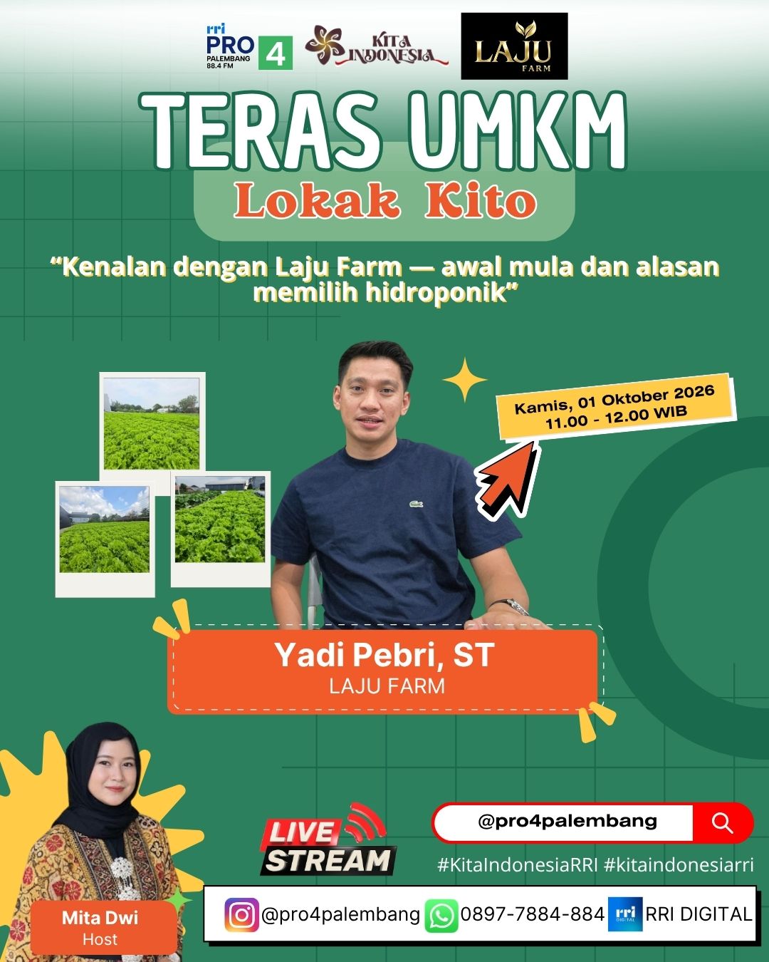Kenalan dengan LAJU FARM di RRI PRO 4